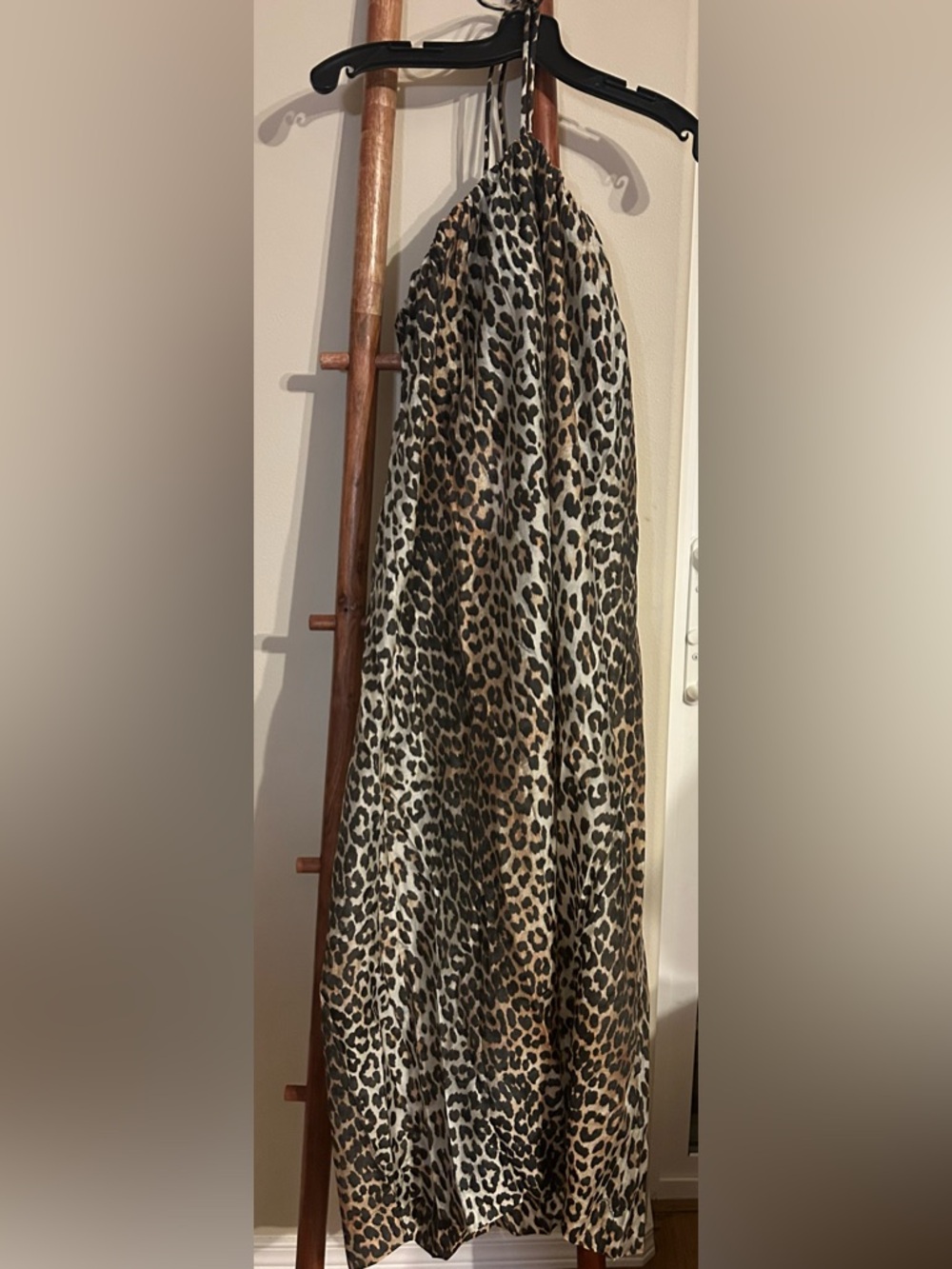 GANNI Leopard-print TENCEL™-blend voile midi dress Original Price $445 - Picture 5 of 11